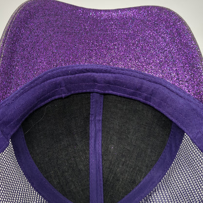 C.C Exclusives Strapback Trucker Hat Purple One Size Mesh Back Ponytail