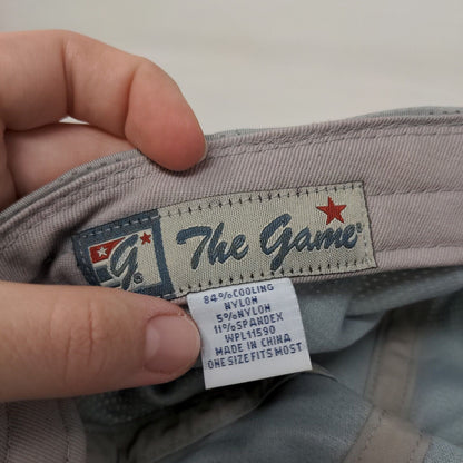 The Game Slideback Hat Gray OSFM Embroidered DS DMF8 Shark Logo Nylon Blend