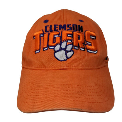 Russell Athletic Men's Strapback Hat Orange Embroidered Clemson Tigers Logo