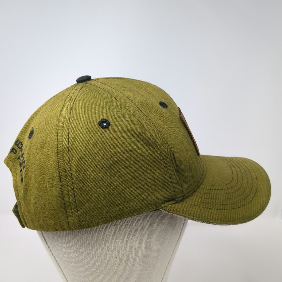 Buck's Bags Baseball Cap Green One Size Farm Bureau Idaho Leather Patch Logo Hat
