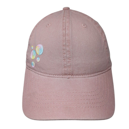 Unbranded Slideback Hat Pink One Size Adjustable Bubbles 6 Panel