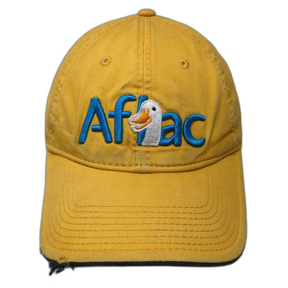 The Game Baseball Cap Yellow One Size Aflac Duck Distressed Mascot Cotton Hat