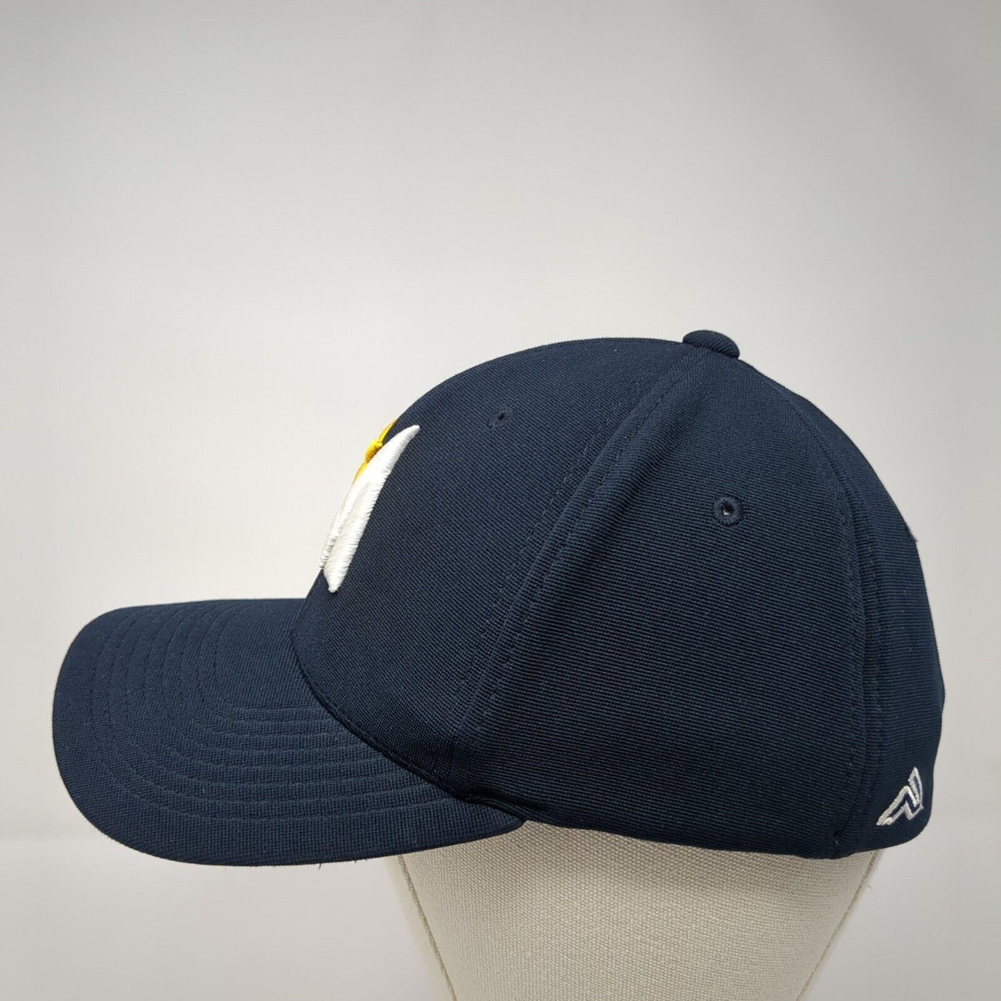 M Star Logo Fitted Hat Blue 6 7/8-7 3/8 Pacific Headwear Performance