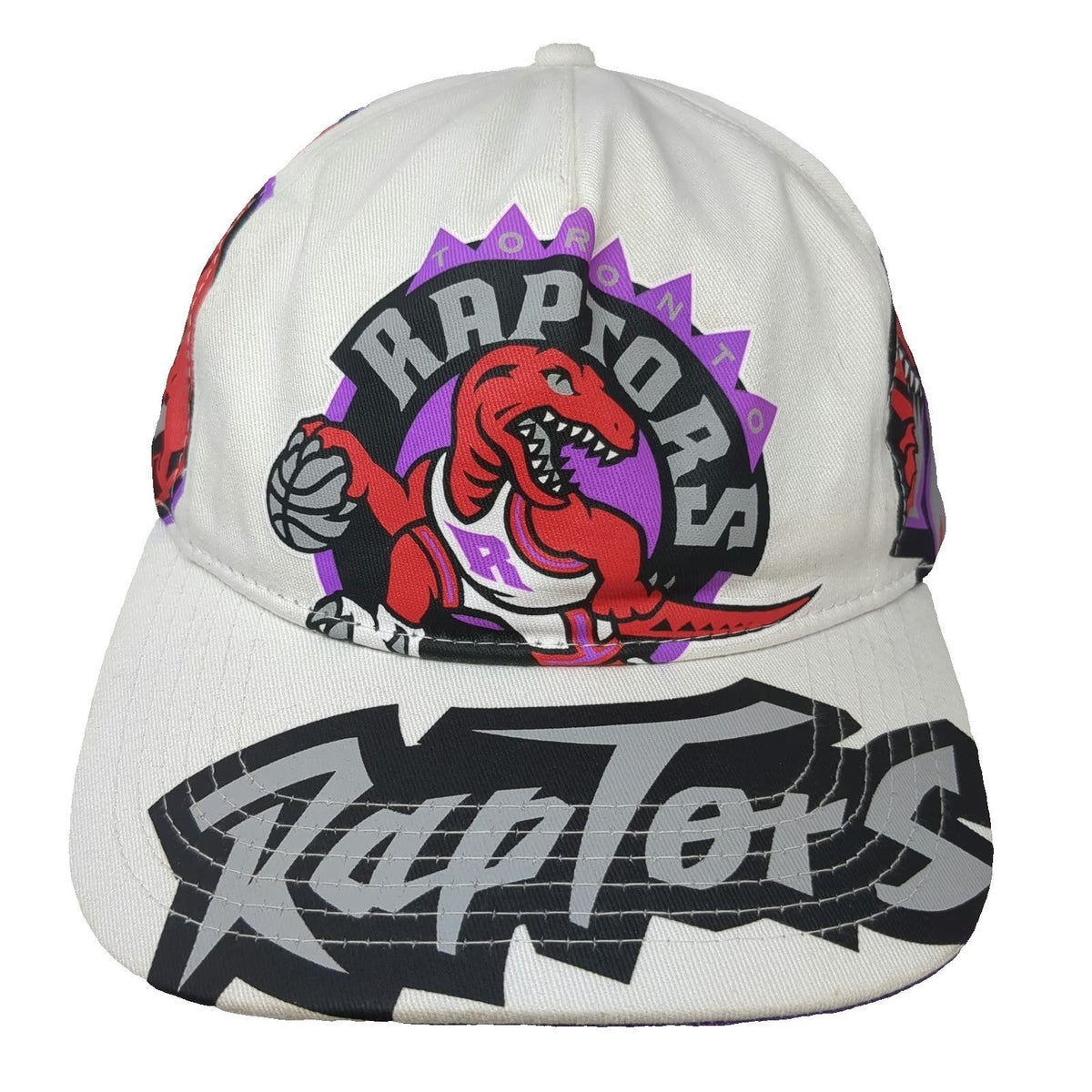 Mitchell & Ness Toronto Raptors NBA 5 Panel White Hat One Size All Over Print