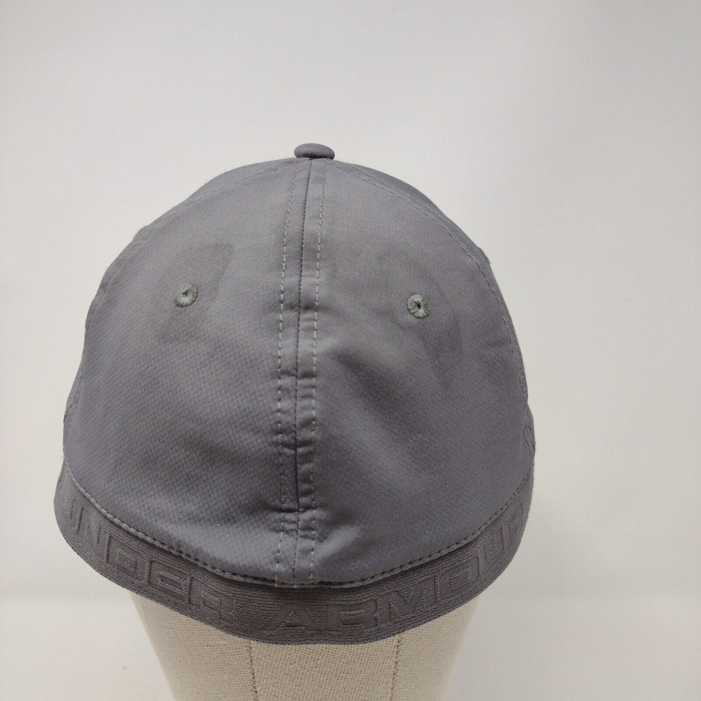 Under Armour Fitted Hat Gray Large/XL Solid Vent Holes 6 Panel