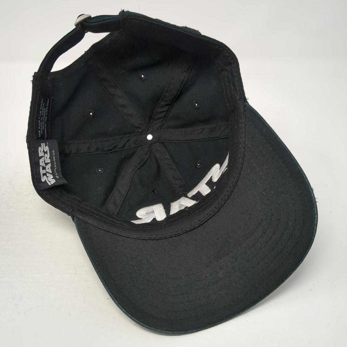 Star Wars Baseball Cap Black One Size Raised Embroidered Logo Hat Slideback