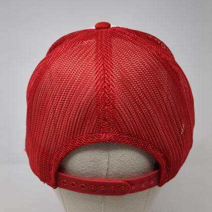 Homelite Jacobsen Snapback Trucker Hat Red OS Adjustable Mesh Back 6 Panel