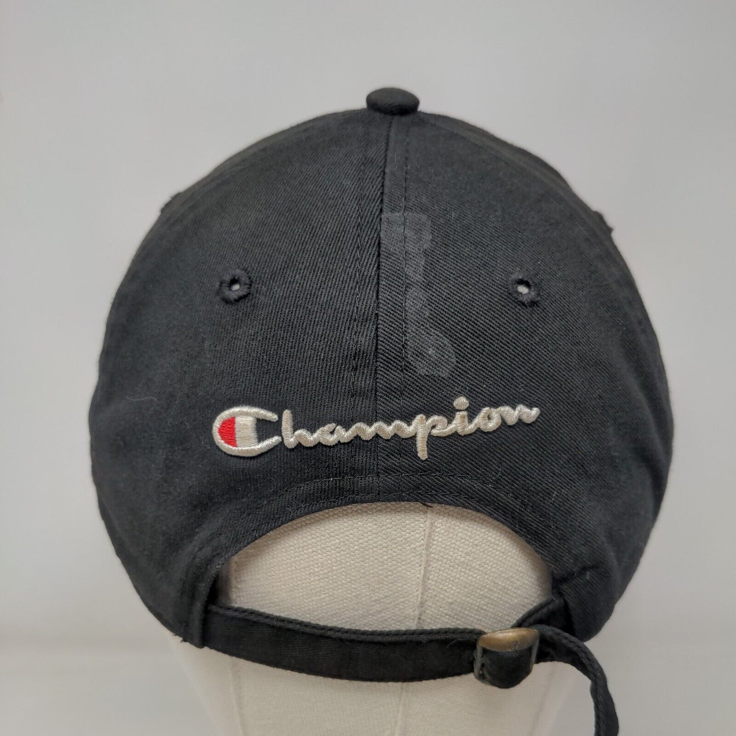 Champion C Logo Slideback Hat Black OSFA Embroidered Solid 6 Panel