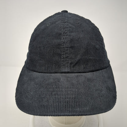Newhattan Slideback Corduroy Hat Black One Size Adjustable 100% Cotton