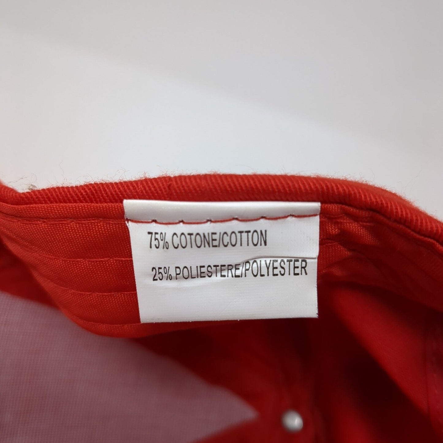 Italia Strapback Hat Red One Size Adjustable Embroidered Patriotic 6 Panel