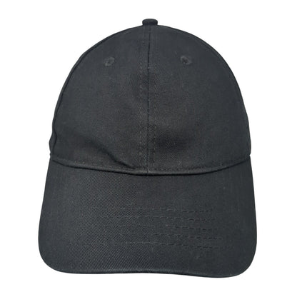 Unbranded Strapback Baseball Cap Black One Size Adjustable Vented Holes Blank