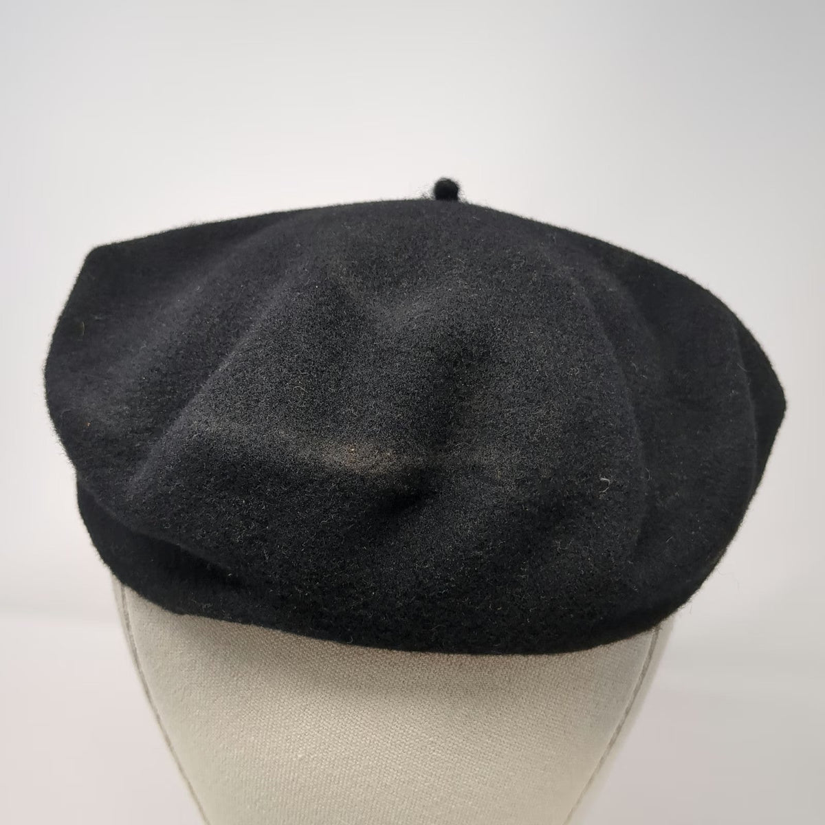 Normandy Army Cap Black One Size 100% Wool Basque Beret Made in France hat