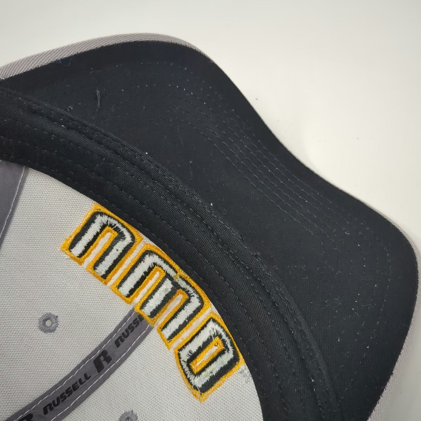 Russell Trucker Hat Gray One Size UWO Athletic Embroidered Mesh Back Snapback