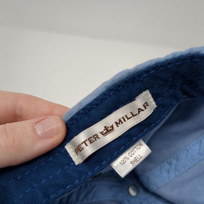 Peter Millar Slideback Hat Blue One Size Embroidered Logo Adjustable