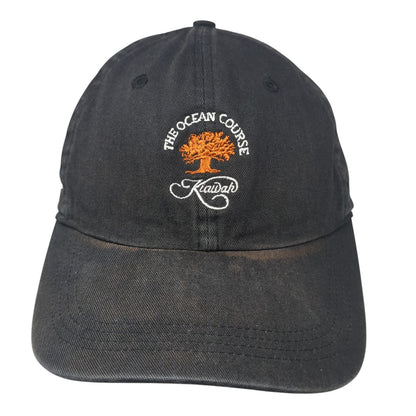The Ocean Course Kiawah Slideback Hat Black One Size Classic Cut Ahead