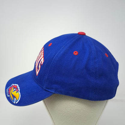 Captivating Headgear Kansas Jayhawks NCAA Hat Blue Red White One Size Strapback