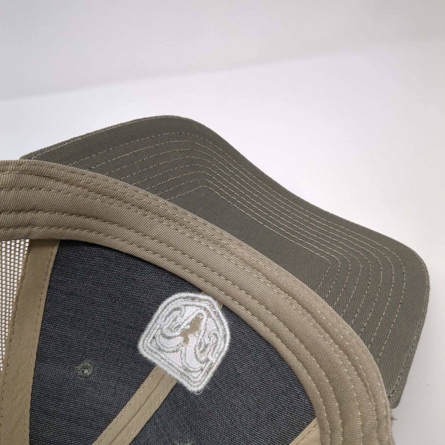 RAM Snapback Trucker Hat Brown One Size Adjustable Embroidered Mesh Back 6 Panel