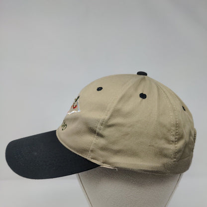 Curacao Slideback Hat Tan OSFA Adjustable Embroidered Colorblock