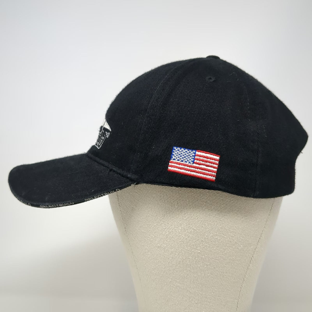 Eagle Promotions SelectBuild Hat Black One Size Baseball Cap American Flag
