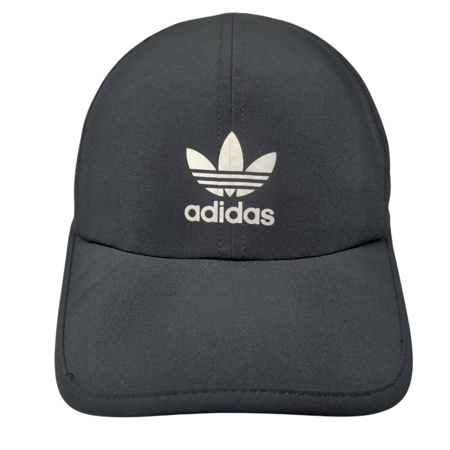 Adidas Strapback Hat Black OSFA Adjustable Lightweight 3-Stripes 6 Panel