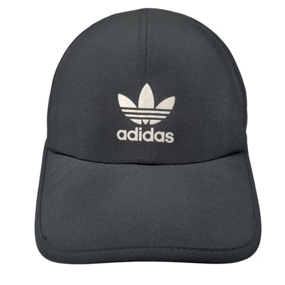 Adidas Strapback Hat Black OSFA Adjustable Lightweight 3-Stripes 6 Panel