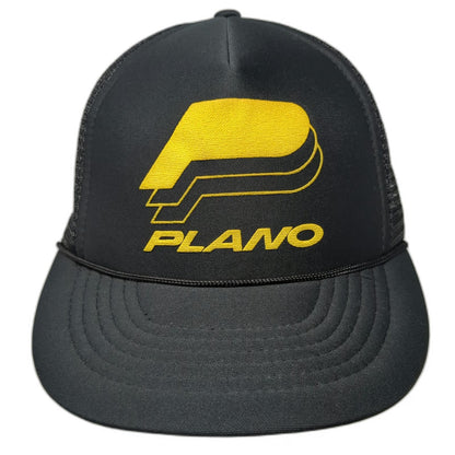 Capital Trucker Hat Black One Size Plano Fishing Tackle Box Mesh Snapback
