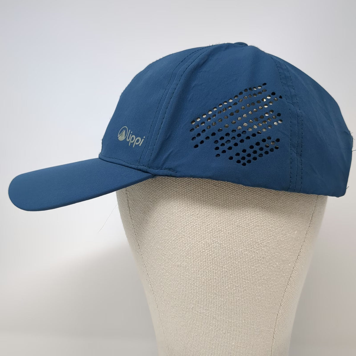 Lippi Snapback Blue Hat One Size Perforated Quick Dry Nylon Spandex Athletic