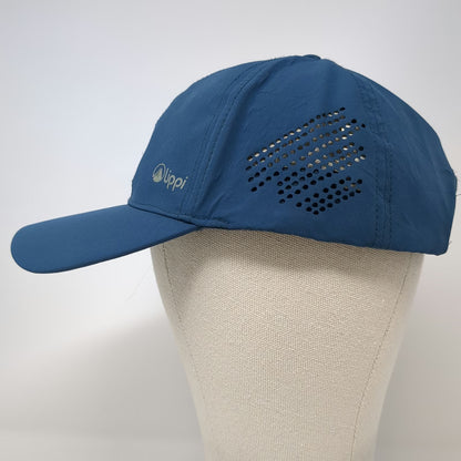 Lippi Snapback Blue Hat One Size Perforated Quick Dry Nylon Spandex Athletic
