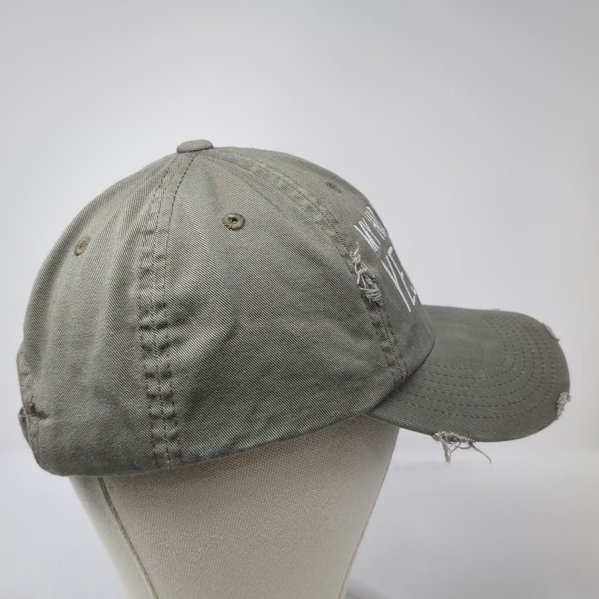 District Baseball Cap Green One Size My Hair Looked Good Yesterday Frayed Hat