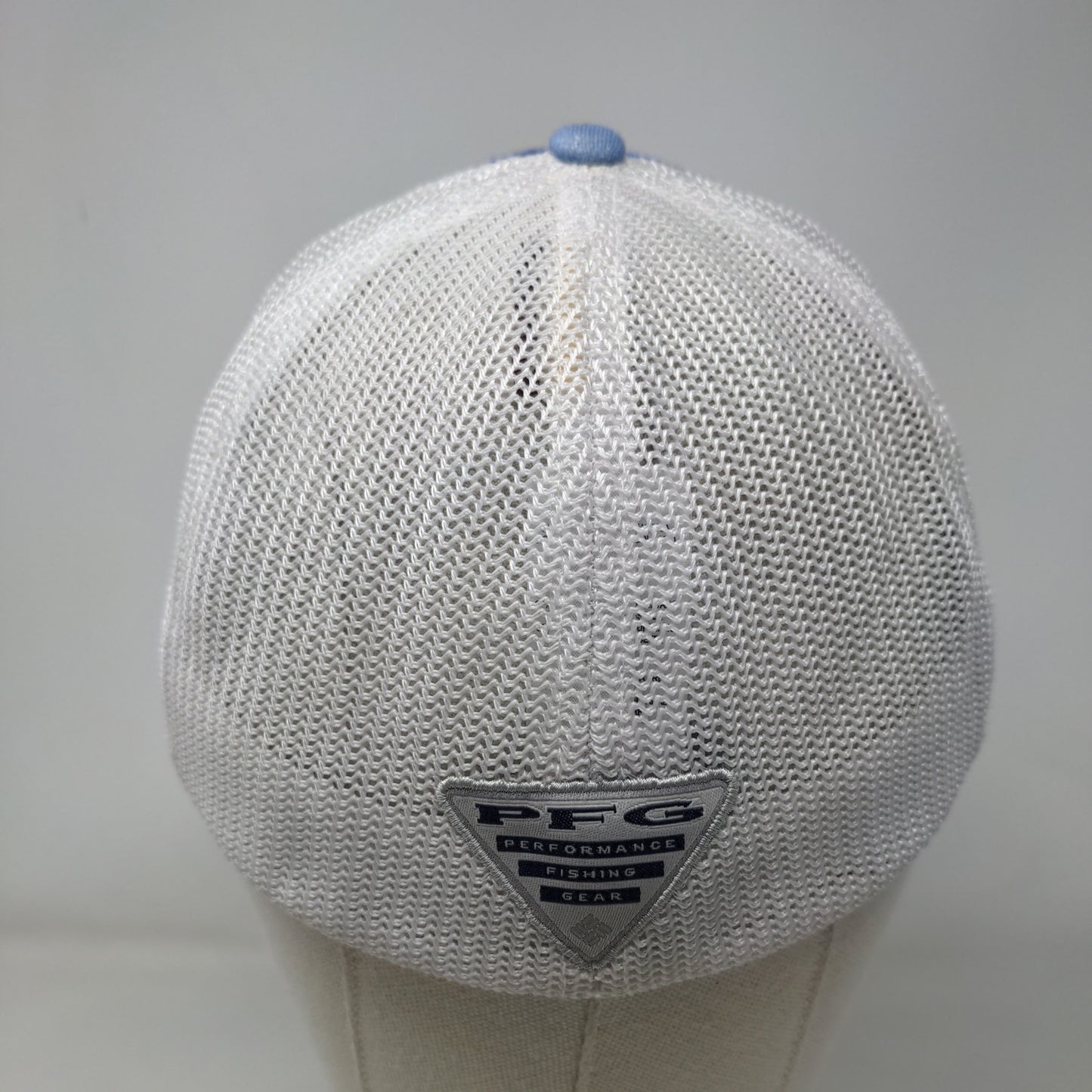 Columbia PFG Digital Camo Fitted Mesh Back Hat Blue Size S/M Distressed