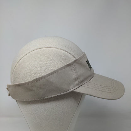 SAWs Servants At Work Strapback Sun Visor Hat Cap Tan OSFA Embroidered