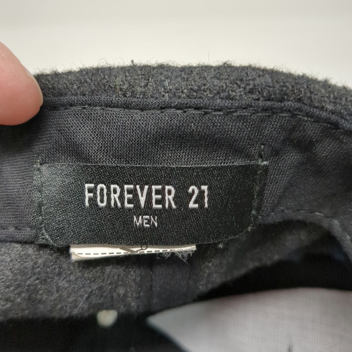 Forever 21 Baseball Cap Gray One Size Strapback Textured Plain Solid Blank Hat