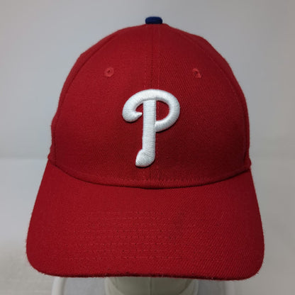 Philadelphia Phillies MLB New Era Baseball Cap Red M 39THIRTY Stretch Fit Hat