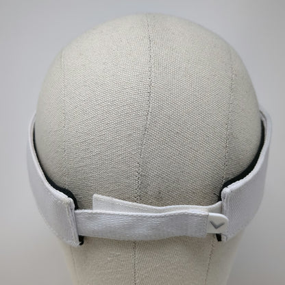 Callaway Visor White One Size Strapback Chrome Logo Performance Golf Sport Hat