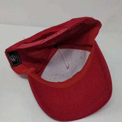 Outdoor Cap Snapback Hat Red Youth Adjustable Solid Vent Holes