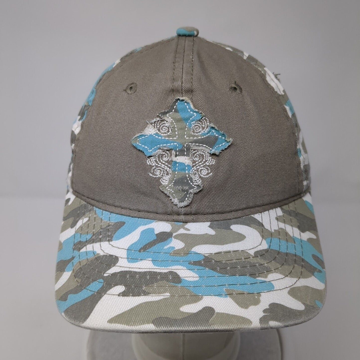 Patch Cross Women's Slideback Hat Camouflage OS Ladies Fit Outdoor Cap