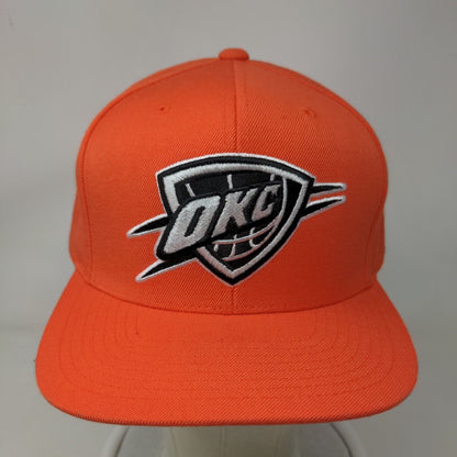 Mitchell & Ness Snapback Hat Orange Oklahoma City Thunder NBA Embroidered Logo