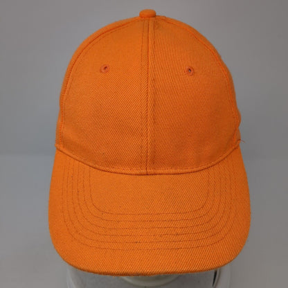 Unbranded Strapback Hat Orange One Size Adjustable Blank Solid 6 Panel
