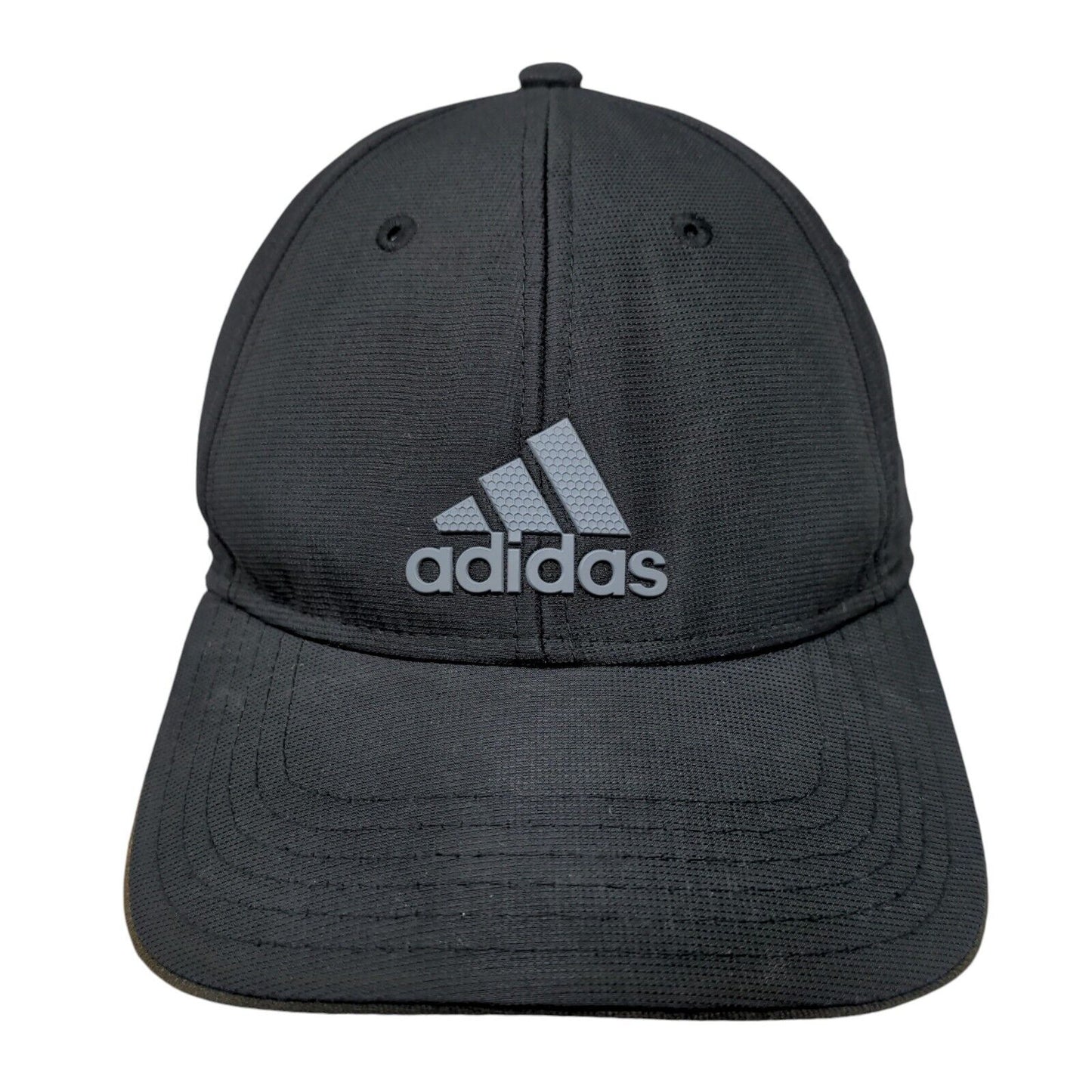Adidas 3 Stripes Logo Strapback Hat Black One Size Adjustable 6 Panel