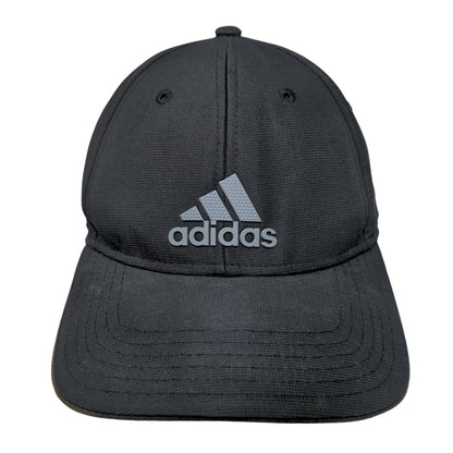 Adidas 3 Stripes Logo Strapback Hat Black One Size Adjustable 6 Panel