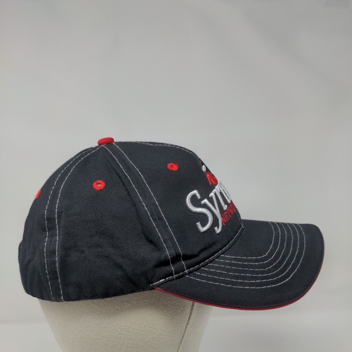 Syringa Networks Strapback Hat Black OSFA Embroidered Buck's Bags