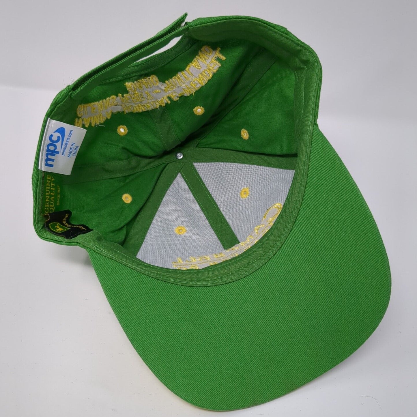 Campbell Tractor Co Strapback Hat Green One Size John Deere 6 Panel