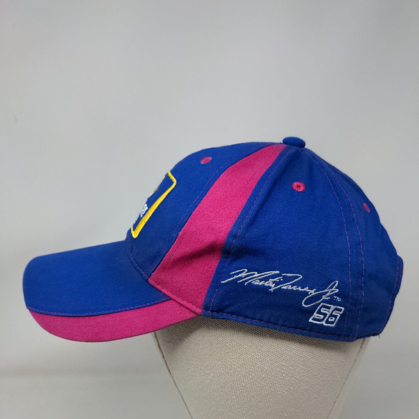 NAPA Racing Martin Truex #56 Ron Capps #28 Blue Pink Strapback Hat Breast Cancer