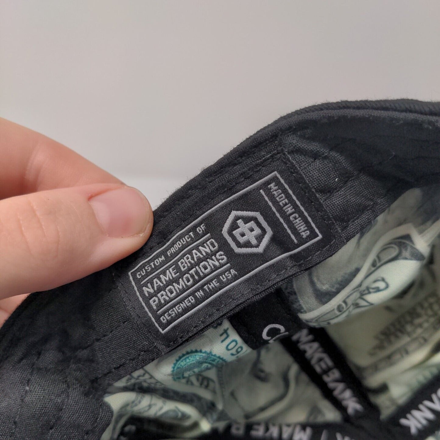 Make Bank Snapback Hat Black One Size Adjustable Clickbank Vent Holes