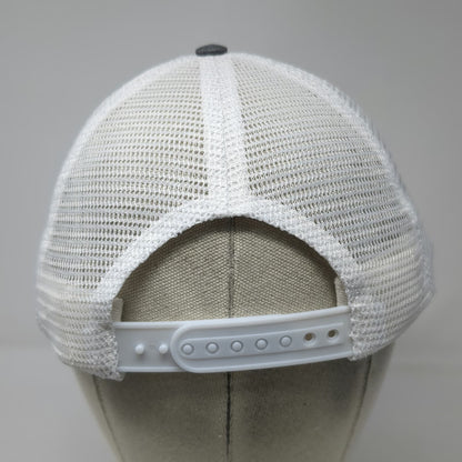 Army National Guard Trucker Hat Gray One Size Mesh Snapback Contrast Stitching