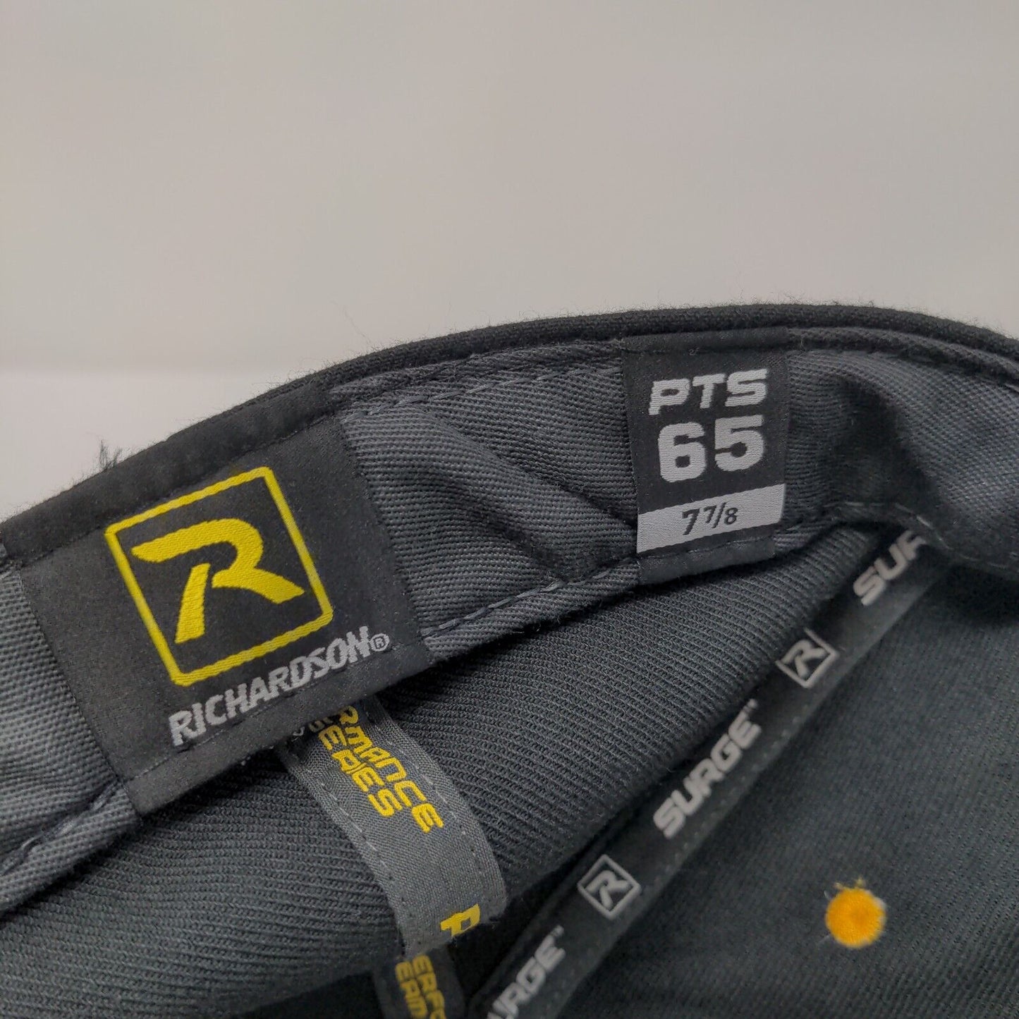 G Mats Football Fitted Hat Black 7 7/8 Richardson Performance Series