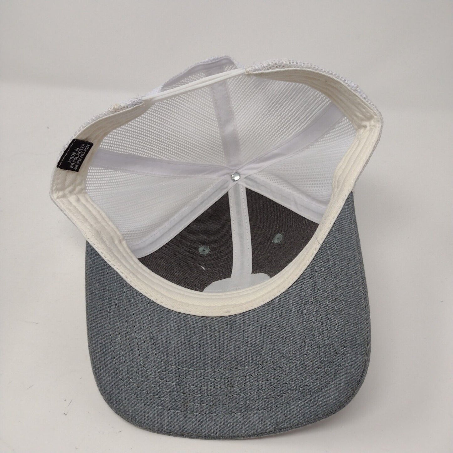 Scheels Meridian ID Patch Snapback Trucker Hat Gray OSFM Mesh Back