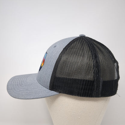 Mountain Snapback Trucker Hat Gray Large Adjustable Mesh Back Richardson