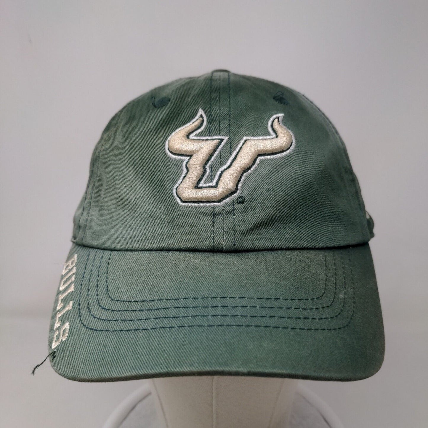 Russell Athletic Men's Slideback Hat Green USF South Florida Bulls Logo