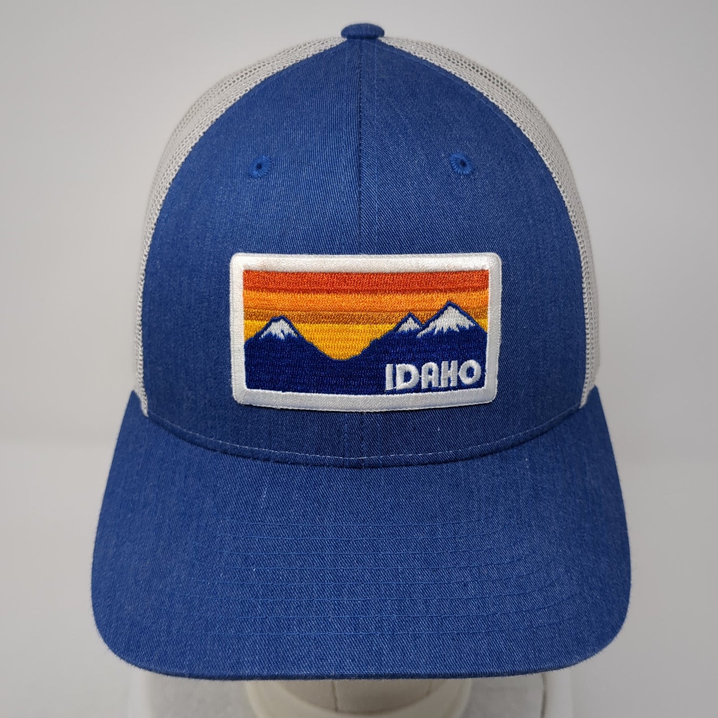 Idaho Patch Snapback Mesh Back Trucker Hat Blue Large Colorblock Outdoor